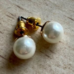 Faux Pearl Stud Earrings
